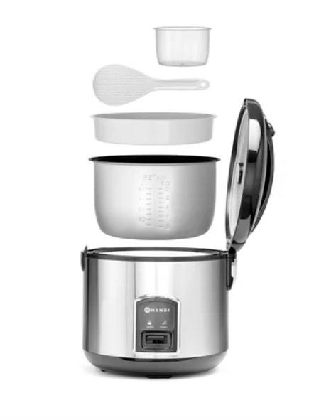 HENDI Ryžių ir košių virimo puodas Profi Line, su gaminimo garuose funkcija, Profi Line, 1,8L