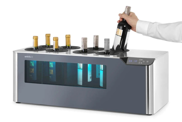 ARKTIC Antstalinis vyno šaldytuvas, 2 zonų, Juodas, 800x350x(H)293mm