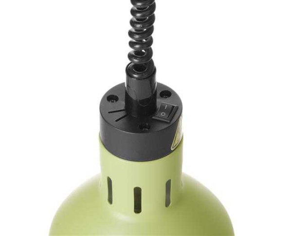 HENDI reguliuojamo aukščio cilindrinis maisto šildytuvas, žalias, 230 V / 250 W