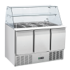 COOL HEAD Saladetė su stikline vitrina CR93A, 3xGN1/1, 230V/233W, 700x1295x1365 mm