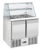 COOL HEAD Saladetė su stikline vitrina CR90A, 2xGN1/1, 230V/142,4W, 700x1295x900 mm