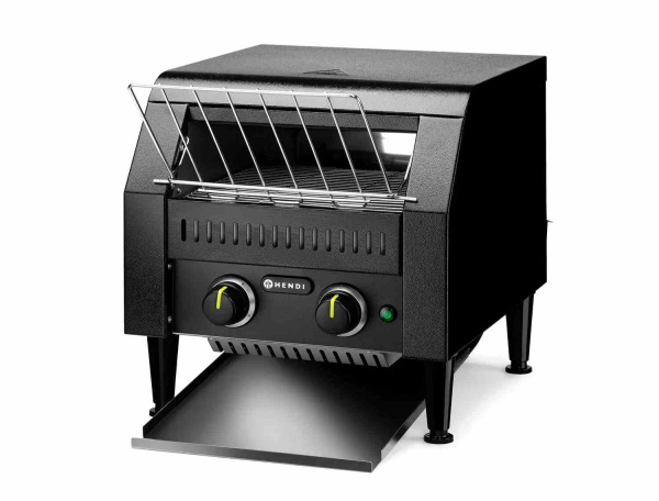 HENDI Dvigubas konvejerinis skrudintuvas, Juodas, 418x368x(H)415mm