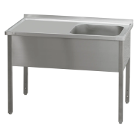 REDFOX Plovimo stalas 100×70×90 1 kriauklė 50×40×30, nutekėjimo zona kairėje MSJOL 7010