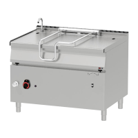 REDFOX Dujinė paverčiama keptuvė su motorizuotu valdymu ir plieniniu dugnu 120 l BRM 90/120 G 00015033 | E-gastro