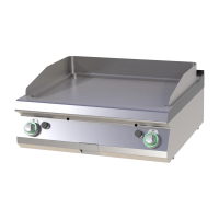 RM GASTRO Dujinė kepimo plokštuma lygi, chromuota FTHC 708 G 00019415 | E-gastro