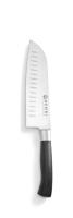 HENDI Santoku peilis, Profi Line, su Granton kraštu, juodas, (L)310 mm 844274 | E-gastro