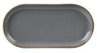 FINE DINE Ovali lėkštė Stone, tamsiai pilka, 300x150mm, 6 vnt. 04ALM002443 | E-gastro