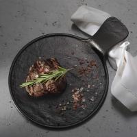 FINE DINE Serviravimo lėkštė Crust, juoda, 3 vnt. 779392 | E-gastro