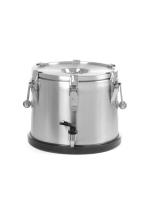 HENDI Termosas maisto transportavimui su čiaupu, 15L, Sidabro, ø330x(H)280mm 710135 | E-gastro