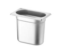 HENDI Konteineris GN 1/9, Budget Line, 1,3L, nerūdijantis plienas, 176x108x(H)150 mm 800744 | E-gastro