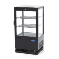 MAXIMA Vitrininis šaldytuvas 58 L 43 cm juodas 09400801 | E-gastro