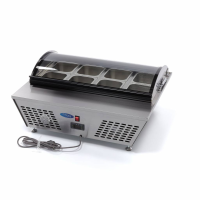MAXIMA Saladetė 67L 8 × 1/6 GN su stiklo dangčiu 09400870 | E-gastro