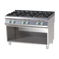 RM GASTRO Dujinė viryklė ant atviros spintelės SP 7120 G 00014779 | E-gastro