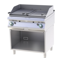 RM GASTRO Dujinis lavos akmenų grilis ant atviros spintelės GL 780 G 00019505 | E-gastro