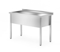 HENDI Stalas su viena plovimo vonia, suvirintas, Profi Line, 1000x700x(H)850mm 812860 | E-gastro