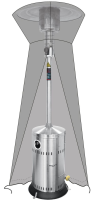 HENDI Užvalkalas terasiniams šildytuvams 272602 / 272701, 790x790x(H)2220 mm 144916 | E-gastro
