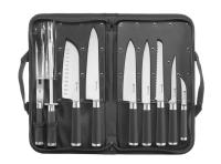 HENDI Peilių rinkinys 9 elementai, Juodas, 445x260x(H)65mm 975770 | E-gastro