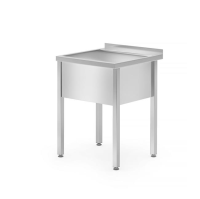 HENDI Kriauklės stalas suvirintas vienos kameros Profi Line 600x600x(H)850mm 813294 | E-gastro
