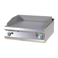 RM GASTRO Dujinė kepimo plokštuma grublėta FTR 708 G 00018806 | E-gastro