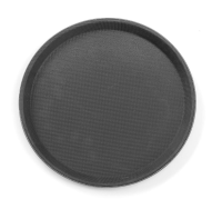 HENDI Serviravimo padėklas iš polipropileno, neslystantis, apvalus, Ø360×(H)20 mm, juodas
