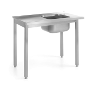HENDI Stalas su kriaukle indaplovėms, susukamas varžtais, Kitchen Line, 1000x600x(H)850mm 811917 | E-gastro