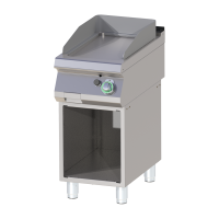 RM GASTRO Dujinė kepimo plokštuma lygi ant atviros spintelės FTH 740 G 00008952 | E-gastro