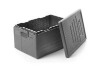 CAMBRO Termokonteineris Cam GoBox Economy 46 l, GN 1/1, Juodas, 600x400x(H)316mm EPP180E110 | E-gastro
