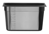 HENDI GN 1/2 konteineris iš juodo polikarbonato, 12,5L, Juodas, 325x265x(H)200mm