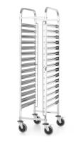 HENDI Transportavimo vežimėlis, Kitchen Line, GN 1/1, Sidabro, 380x550x(H)1705mm 813270 | E-gastro