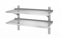 HENDI Dviguba sieninė lentyna reguliuojama su 2 laikikliais 1000x400x(H)600mm 816592 | E-gastro