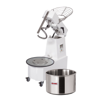 RM GASTRO Spiralinis maišytuvas 1 greičio rėžimas, nuimamas dubuo 15 l  230 V HTS 15 00010014 | E-gastro