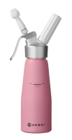 HENDI Grietinėlės plakiklis, 0,5 L, pastelinė rožinė, Ø80x(H)260 mm