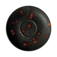 FINE DINE Cappuccino puodelio lėkštė Bloom, juoda, ø160 mm, 6 vnt. 779941 | E-gastro