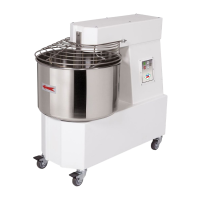RM GASTRO Spiralinis maišytuvas 1 greičio rėžimas, nuimamas dubuo 15 l  400 V HTS 15 T 00010015 | E-gastro