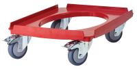 CAMBRO Vežimėlis Camdolly termokonteineriams Cam GoBox GN 1/1, raudonas, 692x426x(H)167 mm CD3253EPP158 | E-gastro