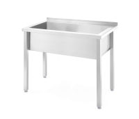 HENDI Stalas su plovimo vonia suvirintas Kitchen Line 1000x600x(H)850mm 816714 | E-gastro