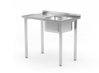 HENDI Stalas su kriaukle susukamas Kitchen Line dešinės pusės 800x600x(H)850mm 816769 | E-gastro