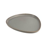 FINE DINE Trikampė lėkštė Stone, tamsiai pilka, ø210 mm, 6 vnt. 04ALM007012 | E-gastro