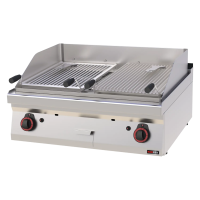 REDFOX Lavos akmenų grilis dujinis 2 kepimo zonos 2×52×36 be spintelės GL 70/08 G 00110077 | E-gastro