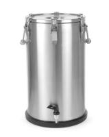 HENDI Termosas maisto transportavimui su čiaupu, 35L, Sidabro, ø330x(H)570mmmm 710326 | E-gastro