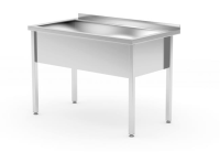 HENDI Stalas su viena plovimo vonia suvirintas Profi Line 800x700x(H)850mm 812853 | E-gastro