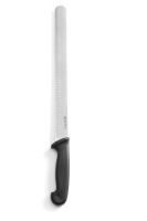 HENDI Peilis kumpiui ir kebabui pjaustyti Granton kraštu, Juodas, 490×25×(H)40 mm 842904 | E-gastro