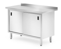 HENDI Sieninis stalas su spintele stumdomomis durimis, suvirintas, Profi Line, 1200x600x(H)850mm 811665 | E-gastro