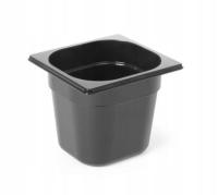 HENDI GN 1/6 konteineris iš juodo polikarbonato, 3,4L, Juodas, 176x162x(H)200mm 862704 | E-gastro
