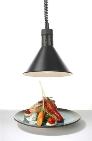 HENDI Aukštyn ir žemyn pakeliama šilumos lempa, kūginė, Juodas, 230V/250W 273845 | E-gastro