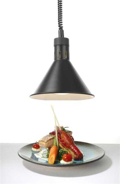 HENDI Aukštyn ir žemyn pakeliama šilumos lempa, kūginė, Juodas, 230V/250W 273845 | E-gastro
