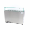 MAXIMA Picos paruošimo šaldytuvas 137 cm 3 durys 8 × 1/6 GN su granito stalviršiu ir stiklo vitrina 09400208 | E-gastro