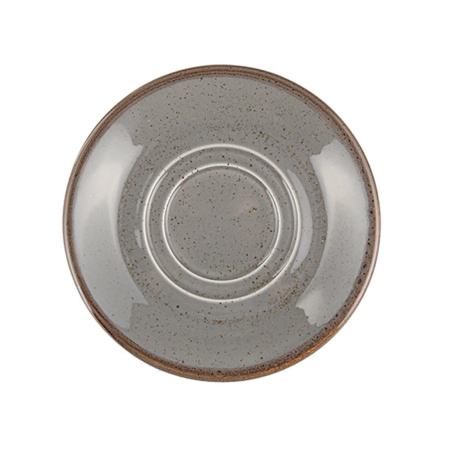 FINE DINE Kavos puodelio lėkštė Stone, tamsiai pilka, ø150 mm, 6 vnt. 04ALM007037 | E-gastro