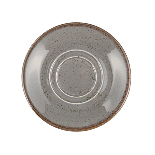 FINE DINE Kavos puodelio lėkštė Stone, tamsiai pilka, ø150 mm, 6 vnt. 04ALM007037 | E-gastro