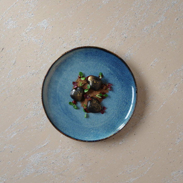 FINE DINE Plokščia lėkštė Eminence, mėlyna, ø270 mm, 3 vnt. 767474 | E-gastro